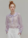 Round collar see-through blouse lavender - OPENING SUNSHINE - BALAAN 2