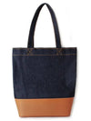 Logo Denim Axelle Tote Bag Navy - A.P.C. - BALAAN 3