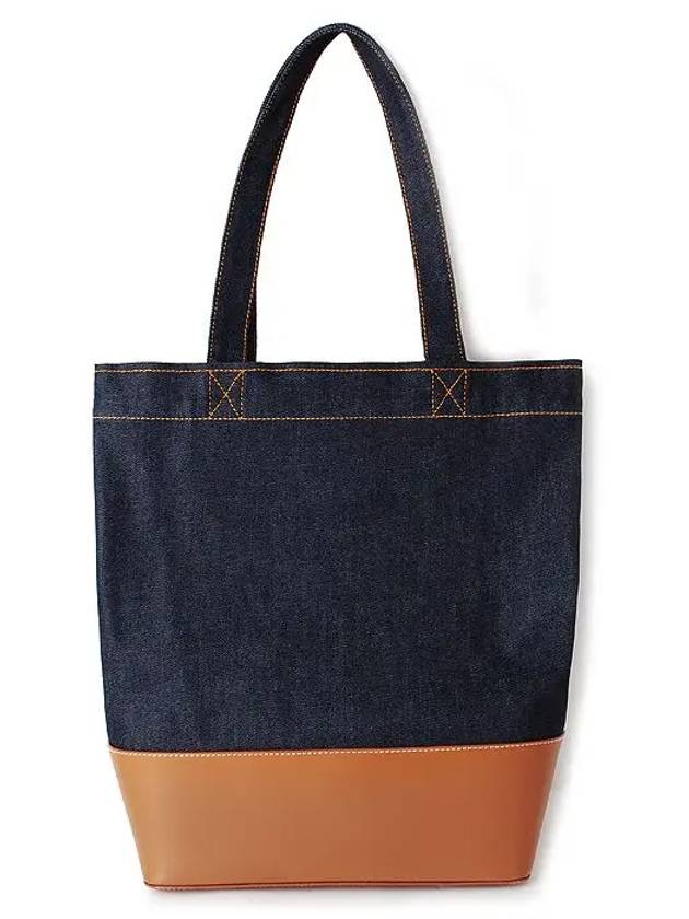 Logo Denim Axelle Tote Bag Navy - A.P.C. - BALAAN 3