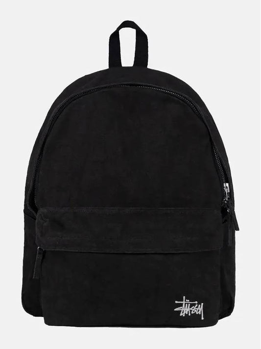 Logo Canvas Backpack Washed Black - STUSSY - BALAAN 2