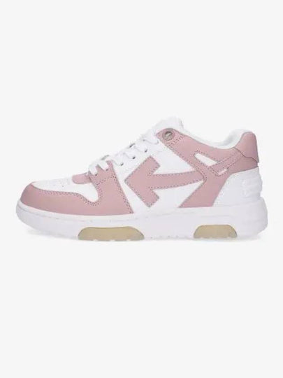 Arrow Out Of Office Leather Low Top Sneakers White Pink - OFF WHITE - BALAAN 2