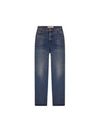 Women's Washed Wide Cotton Kim Jeans Blue - GOLDEN GOOSE - BALAAN 2