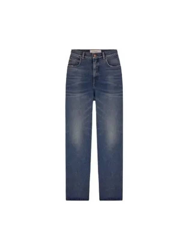 Women's Washed Wide Cotton Kim Jeans Blue - GOLDEN GOOSE - BALAAN 2