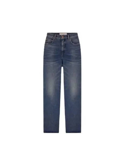 Women's Washed Wide Cotton Kim Jeans Blue - GOLDEN GOOSE - BALAAN 2