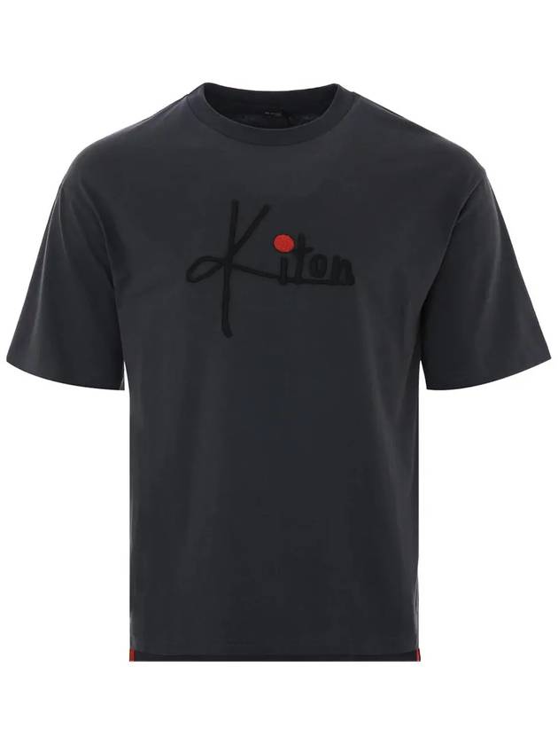 Logo Short Sleeve T-Shirt Black - KITON - BALAAN 2