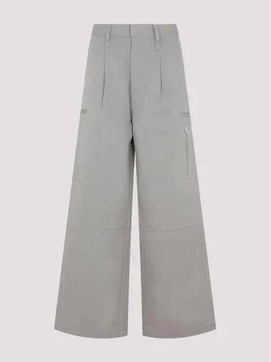 Virgin Wool Wide Pants Dove Grey - AMI - BALAAN 2