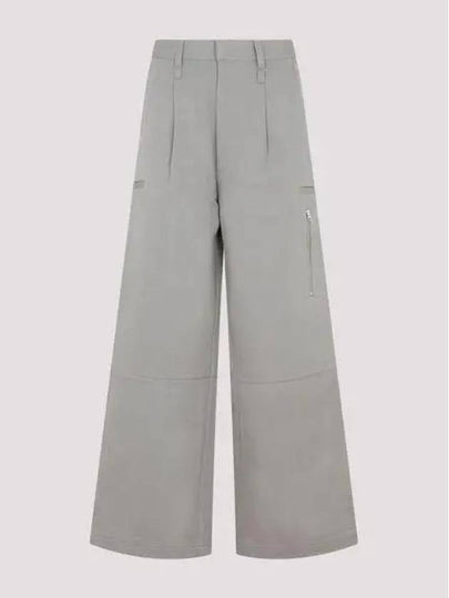 Virgin Wool Wide Pants Dove Grey - AMI - BALAAN 2