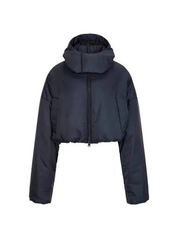 Yohji Yamamoto Y s Detachable Hood Cropped Padded Jacket Black - YOHJI YAMAMOTO - BALAAN 1