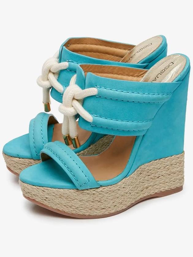 Women's Strap Emerald Green Wedge Heel S13 Q502 V097 35 - DSQUARED2 - BALAAN 2