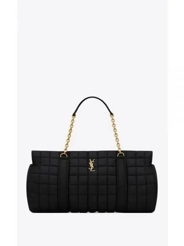 Gloria Quilted Jacquard Shoulder Bag Black - SAINT LAURENT - BALAAN 2