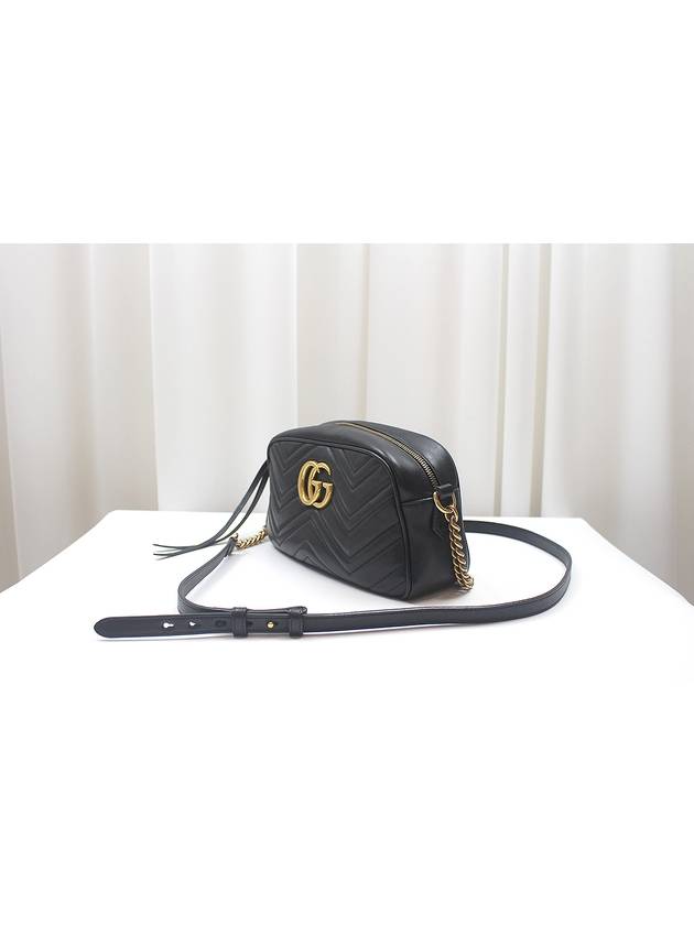 GG Marmont Small Matelasse Black Shoulder Bag 447632 - GUCCI - BALAAN 3