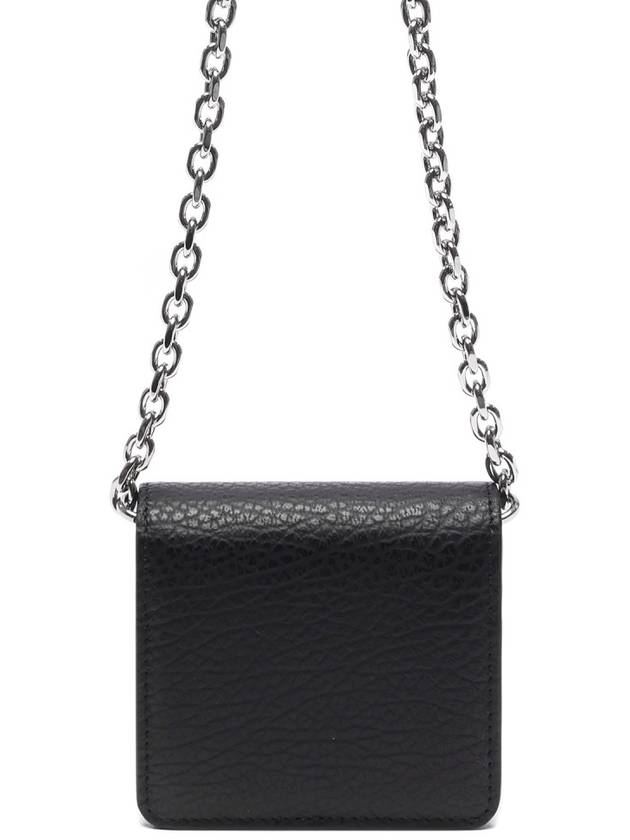 Embroidery Logo Chain Cald Wallet Black - MAISON MARGIELA - BALAAN 5