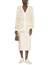 Women s Distressed Striped Cardigan A60398 DGD - ACNE STUDIOS - BALAAN 2