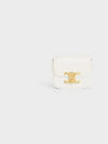 Triomphe Small Shiny Calfskin Cross Bag White - CELINE - BALAAN 1