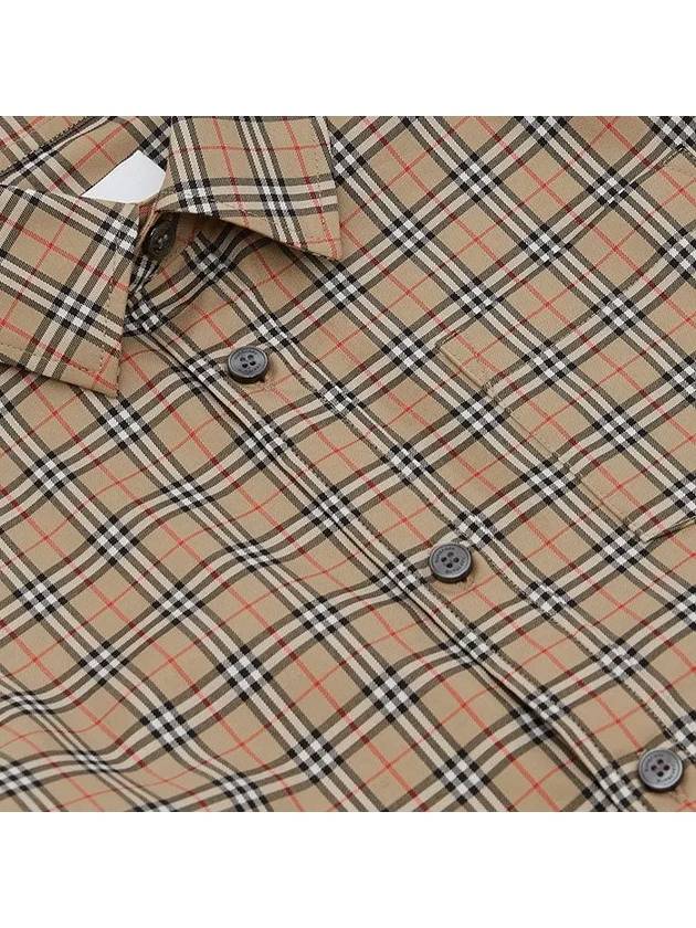 Kids Vintage Check Long Sleeve Shirt Beige - BURBERRY - BALAAN 5