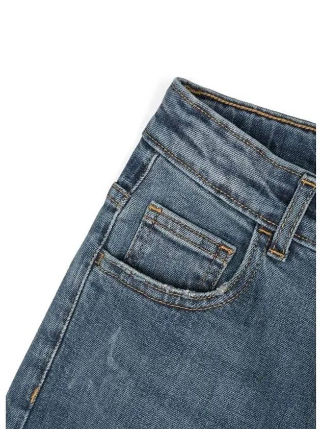 Kids Mid Rise Medium Blue Washed Jeans - GOLDEN GOOSE - BALAAN 3