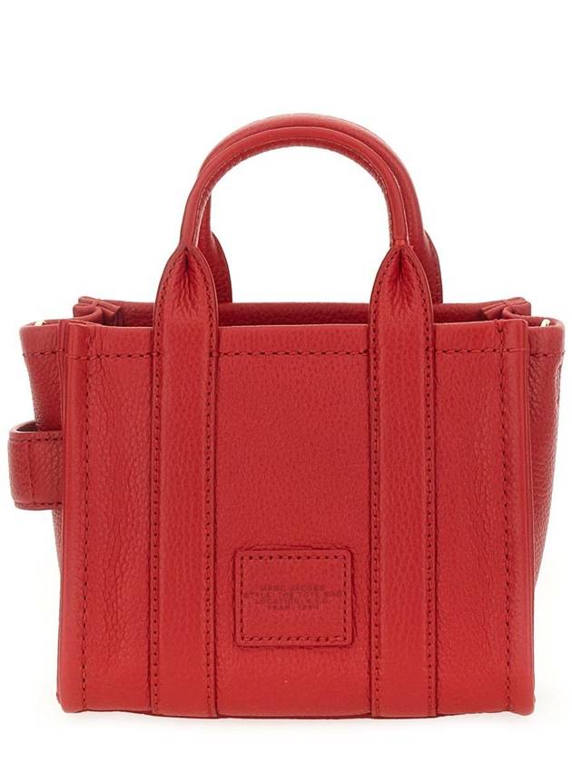 Mini Micro Leather Tote Bag Red - MARC JACOBS - BALAAN 4