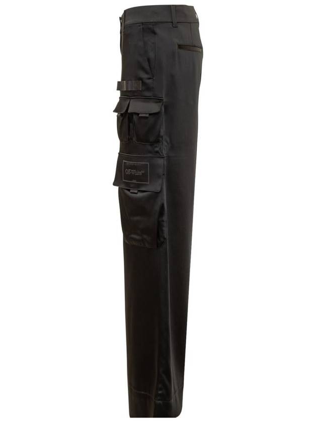 Straight Pants OWCF017S24FAB0031010 BLACK BLACK - OFF WHITE - BALAAN 4