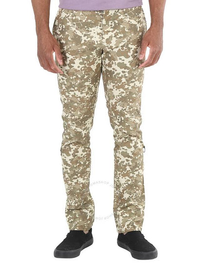 Camouflage Cotton Straight Pants Green - BURBERRY - BALAAN 2