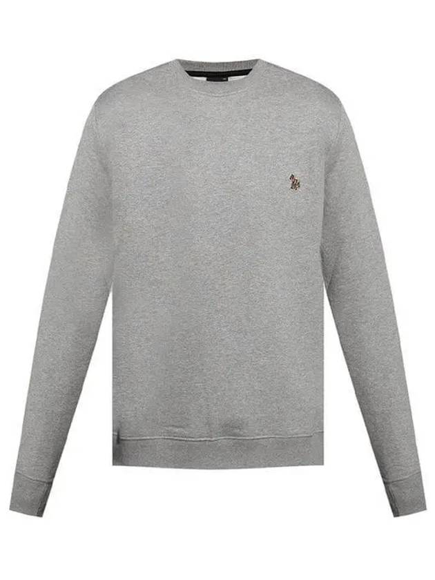 Zebra Patch Organic Cotton Sweatshirt Grey - PAUL SMITH - BALAAN 2