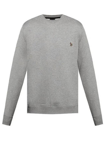 Zebra Patch Organic Cotton Sweatshirt Grey - PAUL SMITH - BALAAN 2