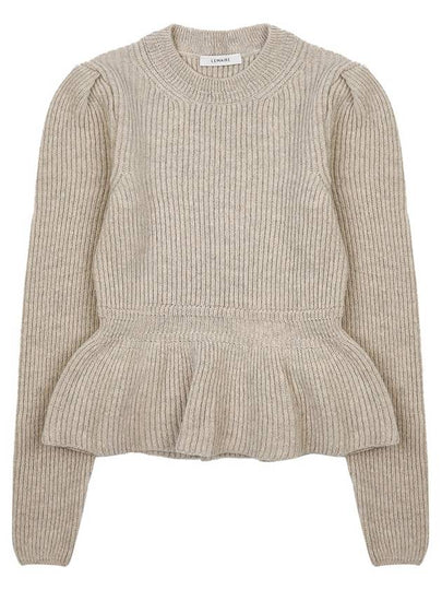 Wool Ribbed Knit Top Chalk - LEMAIRE - BALAAN 2