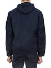 Cotton Twill Stretch Hooded Jacket Navy - STONE ISLAND - BALAAN 6