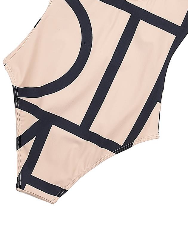 Monogram One-Piece Swimsuit Beige - TOTEME - BALAAN 9