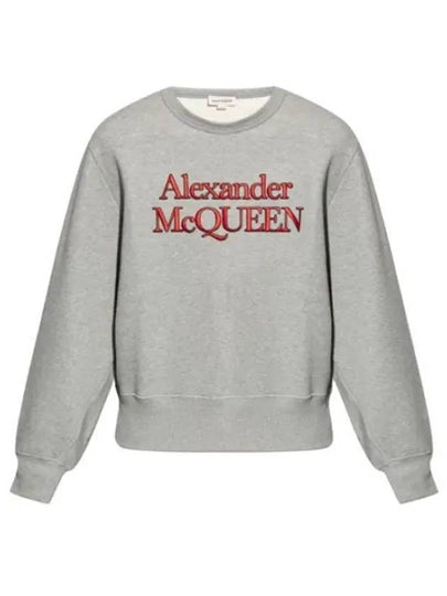 Embroidery Logo Sweatshirt Grey - ALEXANDER MCQUEEN - BALAAN 2