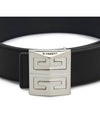 Men's 4G Logo Grain Leather Reversible Belt Black - GIVENCHY - BALAAN.