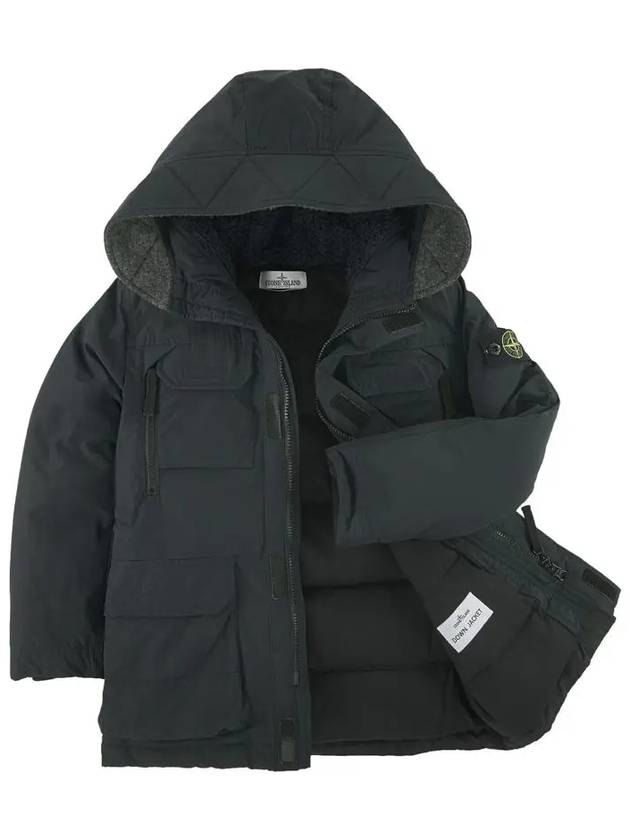 Kids Waffen Hooded Padded Jacket Navy 691640634 V0020 - STONE ISLAND - BALAAN 4