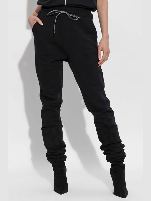 Women's ORB Spray Back Logo Cotton Track Pants Black - VIVIENNE WESTWOOD - BALAAN 4