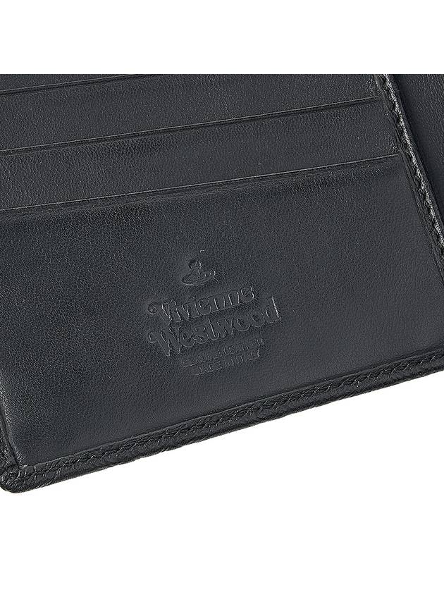 Embossed Nappa Leather Half Wallet Black - VIVIENNE WESTWOOD - BALAAN 9