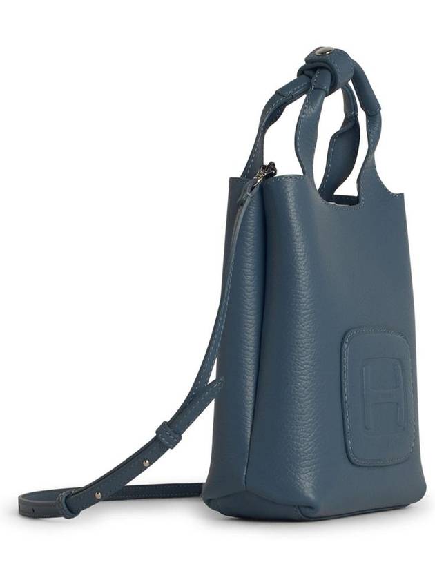 Hogan Mini Shopping Bag In Blue Leather - HOGAN - BALAAN 2