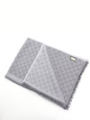 GG Jacquard Wool Silk Two-Tone Muffler Grey - GUCCI - BALAAN 5