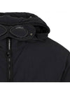 Men's Chrome Goggles Hooded Zip-Up Jacket Black - CP COMPANY - BALAAN.