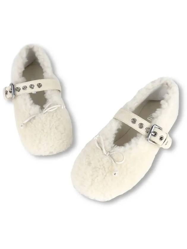 Shearling ballerina flat shoes 37 5F272E - MIU MIU - BALAAN 1