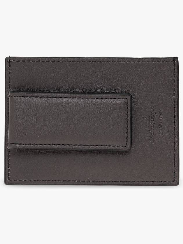 FERRAGAMO Card Case With Logo, Men's, Black - SALVATORE FERRAGAMO - BALAAN 2