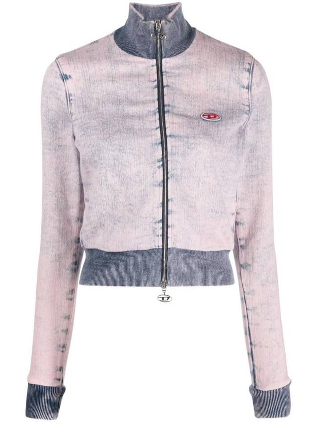 D-Emy Distressed Denim Bomber Jacket Pink - DIESEL - BALAAN 1