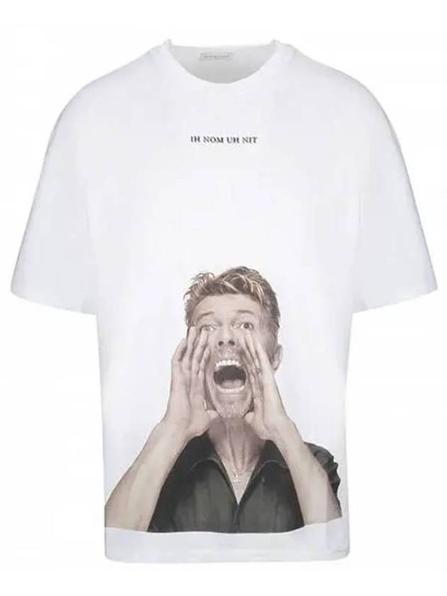 David Bowie Oversized Fit Short Sleeve T-Shirt White - IH NOM UH NIT - BALAAN 1