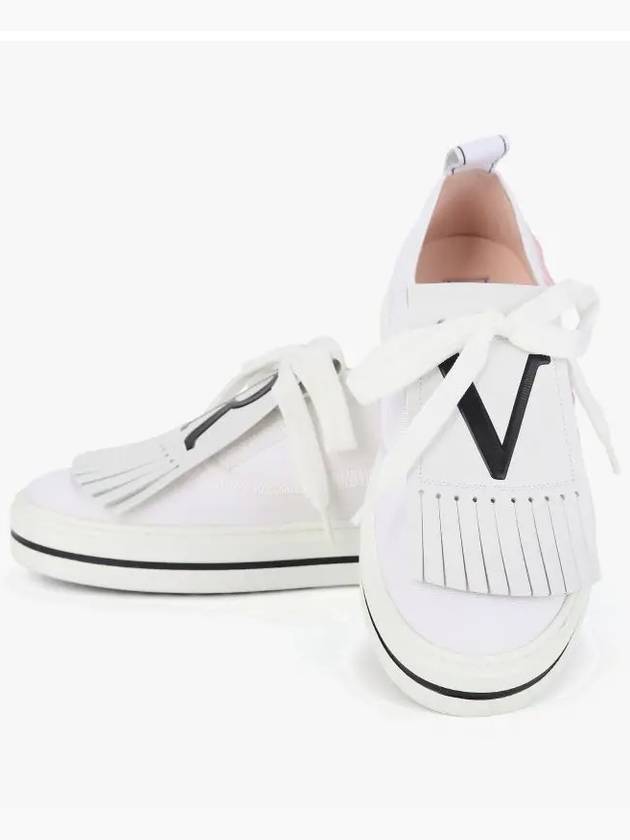 Call Me Vivier Patch Low Top Sneakers White - ROGER VIVIER - BALAAN 4