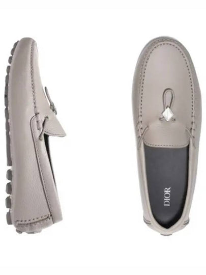 CD Diamond Grained Calfskin Loafers Beige - DIOR - BALAAN 2