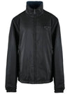 Triangle Logo Reversible Zip Up Jacket Black - PRADA - BALAAN 2