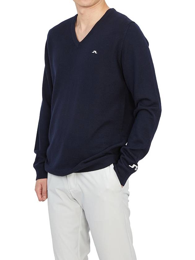 Golf Lymann V Neck Knit Top Navy - J.LINDEBERG - BALAAN 6