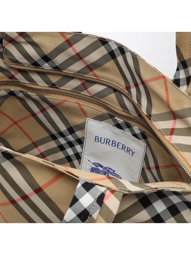 EKD Appliqué Check Tote Bag Sand - BURBERRY - BALAAN 5