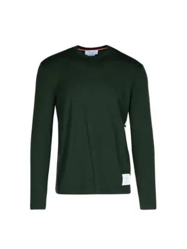 4 Bar Jersey Stretch Wool Knit Top Green - THOM BROWNE - BALAAN 2