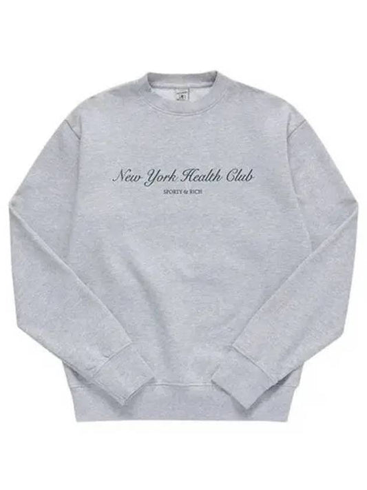 Logo Print Cotton Sweatshirt Grey - SPORTY & RICH - BALAAN 2