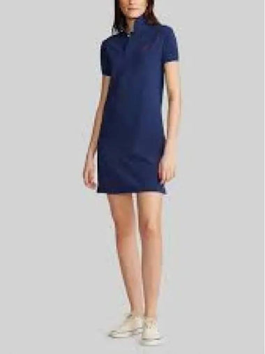 W Cotton Mesh Dress Navy 1236327 - POLO RALPH LAUREN - BALAAN 1