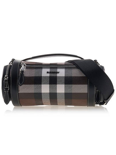 Sound Check Print Leather Cross Bag Dark Burch Brown - BURBERRY - BALAAN 2