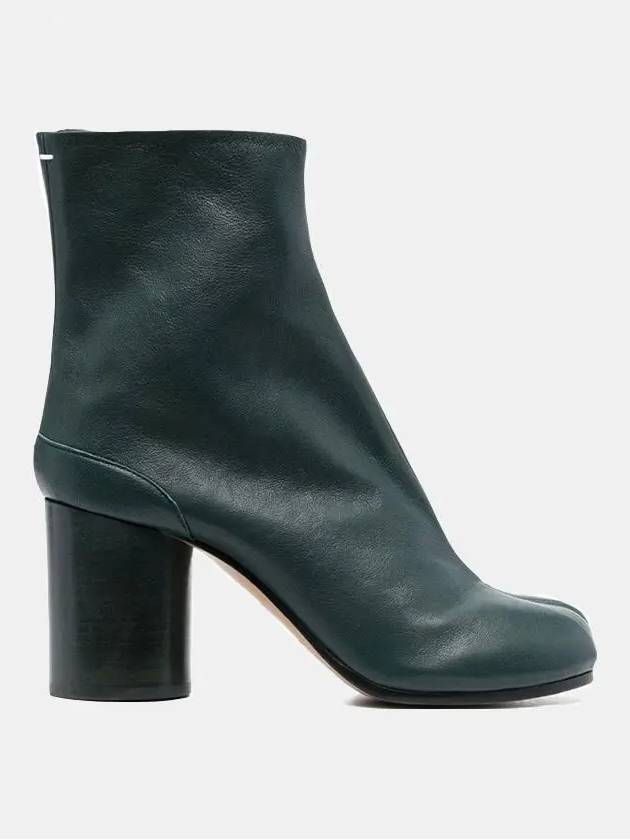 Leather Tabi Ankle Middle Boots Green - MAISON MARGIELA - BALAAN.